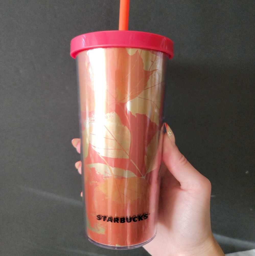Starbucks Europe Fall 2022 12oz leaves acrylic tumbler
